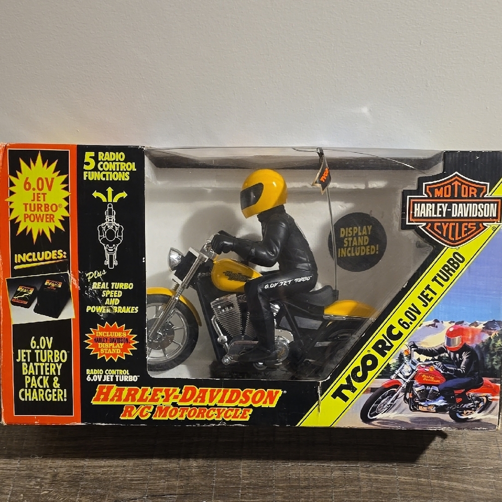 Harley-Davidson R/C Motorcycle by Tyco - Yellow